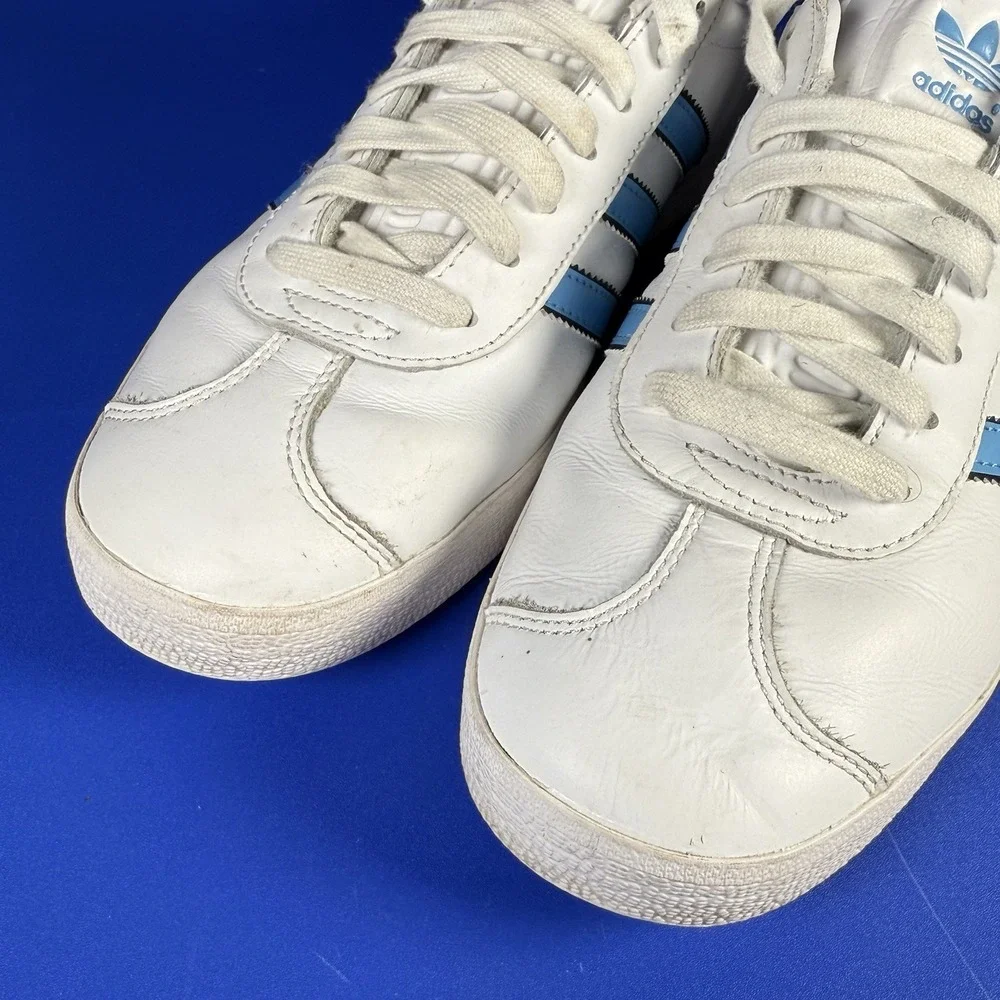 Adidas Originals‎ Gazelle (WHITE/SEMI BLUE BURST/NIGHT INDIGO) Men's 9 IG6210